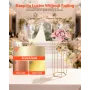 Wedding Flower Stand, 10PCS 80cm Column Flower Stand, Floral Stands with Acrylic Laminate, Hexagonal Cubic Floral Display Rack f