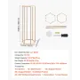 Wedding Flower Stand, 10PCS 80cm Column Flower Stand, Floral Stands with Acrylic Laminate, Hexagonal Cubic Floral Display Rack f