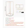 Wedding Flower Stand, 10PCS 60cm Column Flower Stand, Floral Stands with Acrylic Laminate, Gold Rectangular Floral Display Rack 