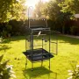 VEVOR Bird Cage, 830 x 790 x 2100 mm, Open Flat Top, Wrought Iron Bird Flight Cage with Perches, Slide-Out Tray, Plastic Feeders