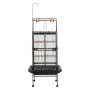 VEVOR Bird Cage, 830 x 790 x 2100 mm, Open Flat Top, Wrought Iron Bird Flight Cage with Perches, Slide-Out Tray, Plastic Feeders