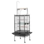 VEVOR Bird Cage, 830 x 790 x 2100 mm, Open Flat Top, Wrought Iron Bird Flight Cage with Perches, Slide-Out Tray, Plastic Feeders