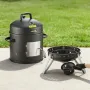 trækulsryger, 406 mm lodret kulgrill, grill i belagt stål med 2