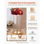 Wedding Flower Stand, 10PCS 60cm Column Flower Stand, Floral Stands with Metal Laminate, Cylindrical Cubic Floral Display Rack f