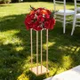 Wedding Flower Stand, 10PCS 60cm Column Flower Stand, Floral Stands with Metal Laminate, Cylindrical Cubic Floral Display Rack f