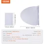 Clear Table Cover Protector, 48 inch/1230 mm Round Table Cover, 1.5 mm Thick PVC Plastic Tablecloth, Waterproof Desktop Protecto