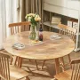 Clear Table Cover Protector, 48 inch/1230 mm Round Table Cover, 1.5 mm Thick PVC Plastic Tablecloth, Waterproof Desktop Protecto