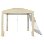 Beach Cabana, 2.4 x 2.4 m Beach Canopy with Side Wall, UPF 50+ Protection Easy Setup Cabana Tent with Sand Pockets, Adjustable H