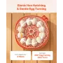 12 Egg Incubator, Automatic Egg Turner with LED Candler, Temperature & Humidity Control, 360° View Clear Window, Poultry Eggs In
