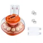 12 Egg Incubator, Automatic Egg Turner with LED Candler, Temperature & Humidity Control, 360° View Clear Window, Poultry Eggs In