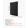 VEVOR 200W Monocrystalline Solar Panel, 23% High-Efficiency Mono PV Module with Stable MC4 Output & Aluminum Frame, IP65 Waterpr