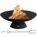 Fire Pit Bowl, 30-tommer Deep Round Cast Iron Fire Bowl, Wood Burning for Outdoor Patioter, Backyards & Camping Anvendelser,