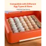 VEVOR 36 Egg Incubator, Automatic Egg Turner with LED Candler & Water Tray, Temperature & Humidity Control, 360° View Clear Wind