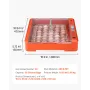VEVOR 36 Egg Incubator, Automatic Egg Turner with LED Candler & Water Tray, Temperature & Humidity Control, 360° View Clear Wind