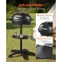 elektrisk grill 2400W, 2-i-1 stående & bordplade elektrisk BBQ