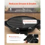 Electric Grill 2400W, 2-in-1 Standing & Tabletop Electric BBQ Grill for Indoors Outdoors - with 50°C-350°C Adjustable Temperatur