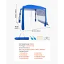 Beach Cabana, 2.4 x 2.4 m Beach Canopy with Side Wall, UPF 50+ Protection Easy Setup Cabana Tent with Sand Pockets, Adjustable H