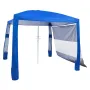 Beach Cabana, 2.4 x 2.4 m Beach Canopy with Side Wall, UPF 50+ Protection Easy Setup Cabana Tent with Sand Pockets, Adjustable H