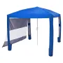 Beach Cabana, 2.4 x 2.4 m Beach Canopy with Side Wall, UPF 50+ Protection Easy Setup Cabana Tent with Sand Pockets, Adjustable H