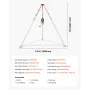 VEVOR Confined Space Tripod Kit, Heavy Duty Rescue Tripod Lifting Hoist 1179 kg Winch, 1.45 m Adjustable Legs, 30 m Cable Portab