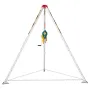 Confined Space Tripod Kit, Heavy Duty Rescue Tripod Lifting Hoist 1179 kg Winch, 1.45 m Adjustable Legs, 30 m Cable Portable Kit