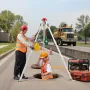 Confined Space Tripod Kit, Heavy Duty Rescue Tripod Lifting Hoist 816 kg Winch, 1.25 m Adjustable Legs, 19.8 m Cable Portable Ki