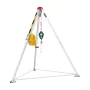 VEVOR Confined Space Tripod Kit, Heavy Duty Rescue Tripod Lifting Hoist 816 kg Winch, 1.25 m Adjustable Legs, 19.8 m Cable Porta