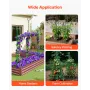 Garden Stakes, 50 Pack, 1170 mm, Plastic Coated Metal Tomato Stakes, Garden Sticks for Plants Support, with Pointed End and Non-