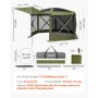 VEVOR Pop up Gazebo Screen Telt, 3,6 x 3,6 m Stort 6-sidet campingtelttelt med aftagelig top & bæretaske, Quick-Set & Bite-