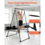 Yoga Stand Frame, Max 200 kg Load Swing Stand, Triangular Structure Yoga Aerial Rig, Aerial Silk Stands with EVA Foam, 4-Level H
