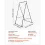 Yoga Stand Frame, Max 200 kg Load Swing Stand, Triangular Structure Yoga Aerial Rig, Aerial Silk Stands with EVA Foam, 4-Level H