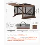 Pop up Gazebo Screen Telt, 3,6 x 3,6 m Stort 6-sidet