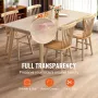 Clear Table Cover Protector, 36" x 72" Table Cover, 1.5 mm Thick PVC Plastic Tablecloth, Waterproof Desktop Protector for Writin