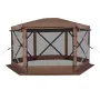Pop up Gazebo Screen Telt, 3,6 x 3,6 m Stort 6-sidet
