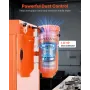 435L Sandblasting Cabinet, Heavy Duty Steel Sand Blaster with Dual Blasting Guns Kit, 117L Media Hopper & 1200W Powerful Dust Co