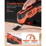 Cordless Oscillating Tool, 12V Multitool Oscillating Saw Tool with 6 Variable Speeds 6000 - 17500 OPM, 3.2° Oscillating Angle, 2