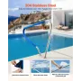 VEVOR Pool Rail, 122 x 91.5 cm Pool Handrail, 100kg Load Capacity Heavy Duty 304 Stainless Steel Swimming Handrail, Detachable N