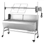 Rotisserie Grill, 38W BBQ Outdoor Pig & Lamb Spit Roaster, Charcoal Spit Roaster with 60 kg Capacity, Wheels & 4-Level Height, S