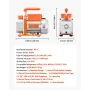 AC Vacuum Pump and Gauge Set, 3.5 CFM 99 L/min, Single Stage Rotary Vane HVAC Vacuum Pump, A/C Manifold Gauge Kit, for R134a R22