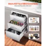 VEVOR Outdoor Kitchen Drawers 18.11"W x 23.23"D x 23.23"H, Triple-Access Stainless Steel BBQ Drawers with Handles, BBQ Island Dr