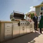 Outdoor Kitchen Drawers 18.11"W x 23.23"D x 23.23"H, Triple-Access Stainless Steel BBQ Drawers with Handles, BBQ Island Drawer f