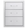 VEVOR udendørs køkkenskuffer 18,11" B x 23,23" D x 23,23"H, 3-adgang rustfrit stål BBQ skuffer med håndtag, BBQ Island Dr