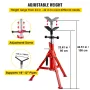 V Hovedrørstand 1/8 "-12" kapacitet, justerbar højde 24 "-42"