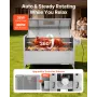 VEVOR Rotisserie Grill, 38W BBQ Outdoor Pig & Lamb Spit Roaster, Charcoal Spit Roaster with 60 kg Capacity, Wheels & 4-Level Hei