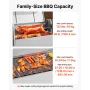 Rotisserie Grill, 38W BBQ Outdoor Pig & Lamb Spit Roaster, Charcoal Spit Roaster with 60 kg Capacity, Wheels & 4-Level Height, S