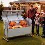 Rotisserie Grill, 38W BBQ Outdoor Pig & Lamb Spit Roaster, Charcoal Spit Roaster with 60 kg Capacity, Wheels & 4-Level Height, S