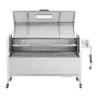 Rotisserie Grill, 38W BBQ Outdoor Pig & Lamb Spit Roaster, Charcoal Spit Roaster with 60 kg Capacity, Wheels & 4-Level Height, S