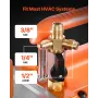AC Vacuum Pump and Gauge Set, 7 CFM 198 L/min, Two Stage Rotary Vane HVAC Vacuum Pump, A/C Manifold Gauge Kit, for R134a R22 R41