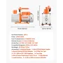 AC Vacuum Pump and Gauge Set, 7 CFM 198 L/min, Two Stage Rotary Vane HVAC Vacuum Pump, A/C Manifold Gauge Kit, for R134a R22 R41
