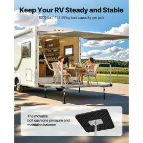 VEVOR RV Slide Out Support Jack, 2 PCS Camper Slide-Out Leveling Jack, Powder-Coated Steel Support Jacks for RV, Camper, Travel 